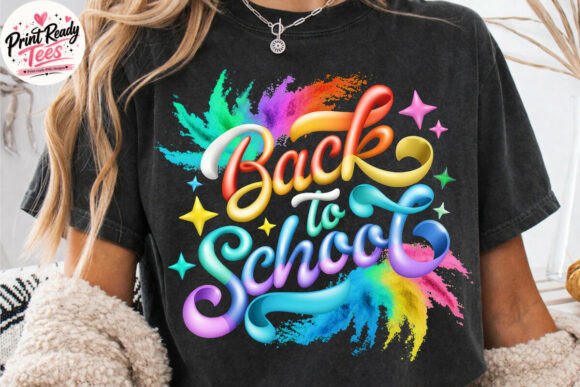 Back to School Splash PNG Design: Bold Typography for Creative Projects