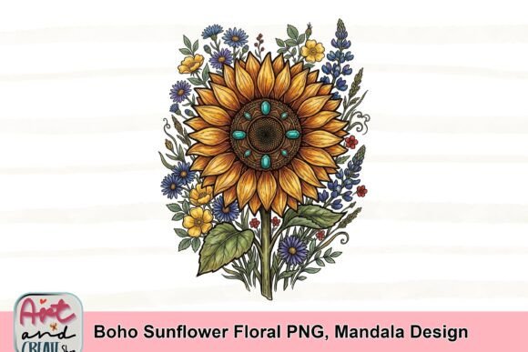 Bohemian Sunflower PNG: Your New Design Secret Weapon