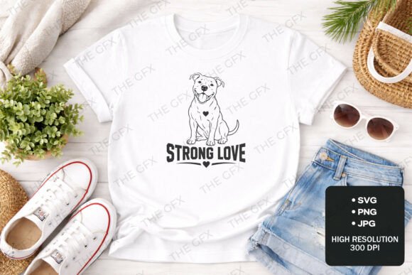 Celebrate Canine Strength: The Strong Dog Love Design