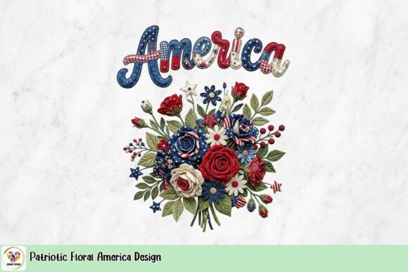 Celebrate with Patriotic Floral America Design