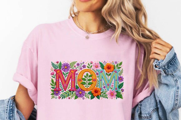 Embrace Botanical Charm with Floral Mom Png Mom Design