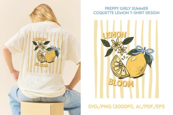 Lemon Bloom: The Perfect Preppy Whimsical Design for Summer