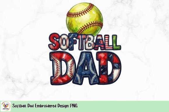Softball Dad Embroidered Design: Show Your Spirit